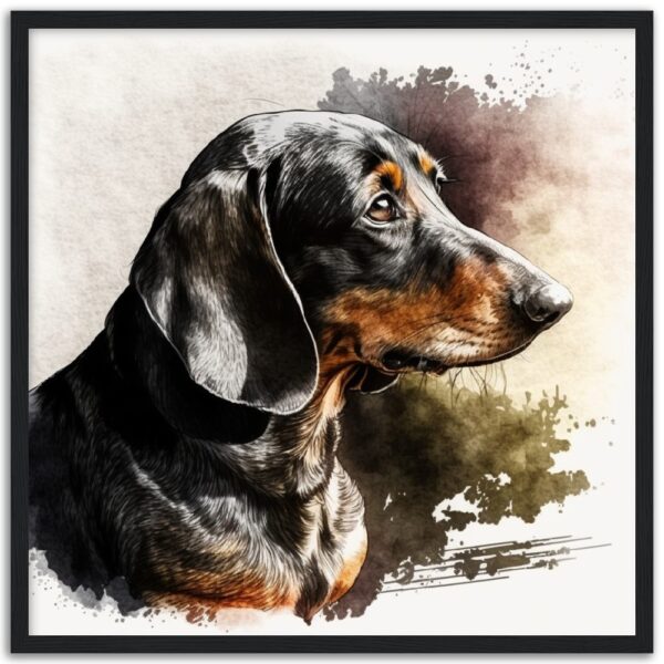 Black Dachshund Painting