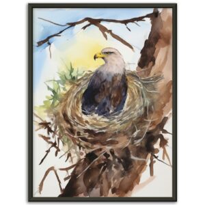 Eagle In Nest - Wall Art