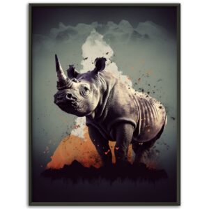 Black Rhino Wall Art