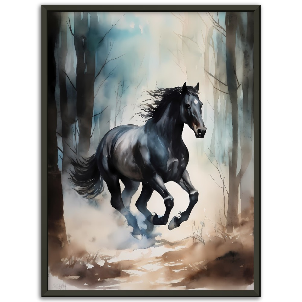 Black Stallion Wall Art