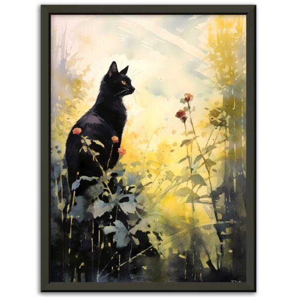 Black Cat Wall Art