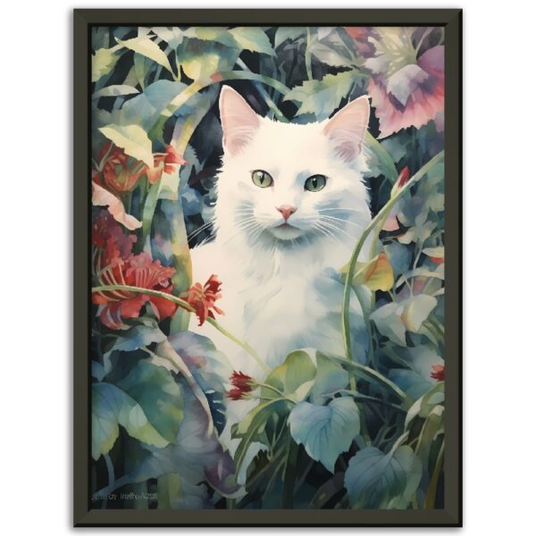 White Cat Wall Art