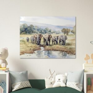 Elephant Herd Wall Art